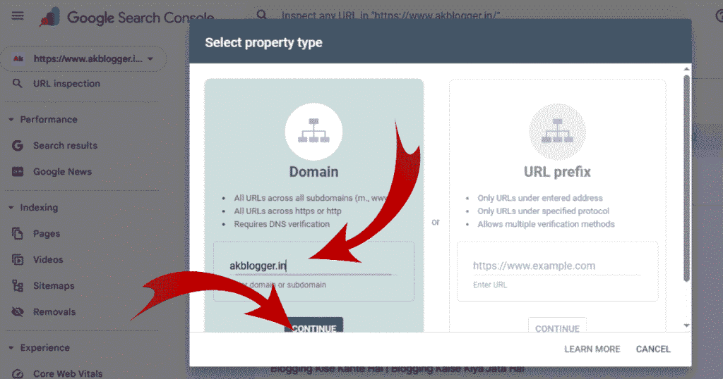 google search console website ad