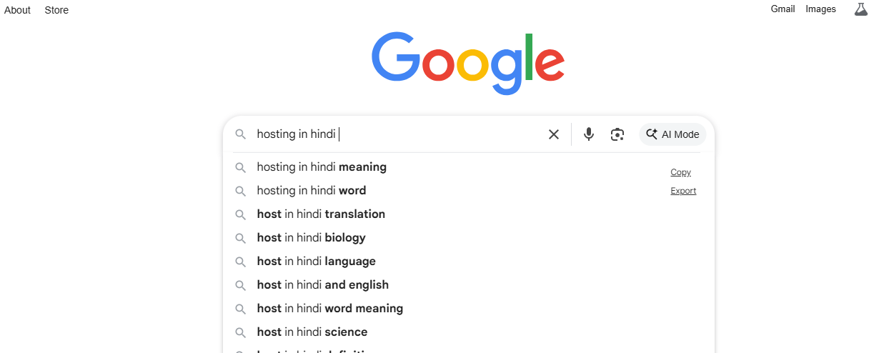 Google search keywords