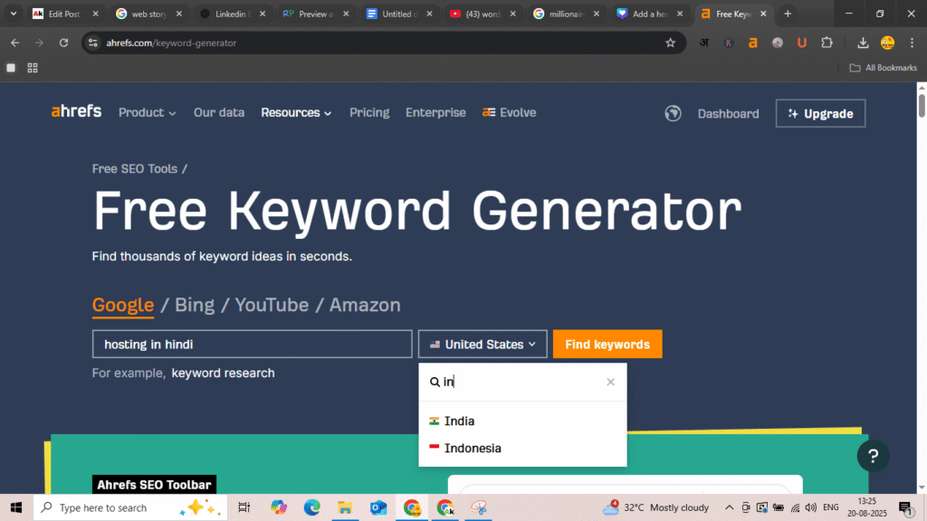 Ahrefs keyword difficulty checker