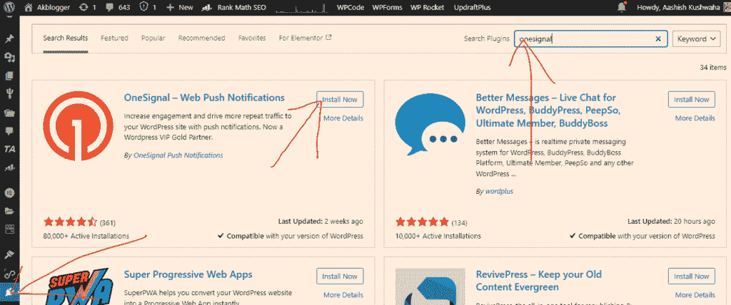onesignal plugin installation pr