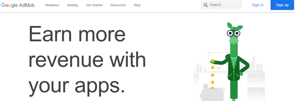 Admob home page