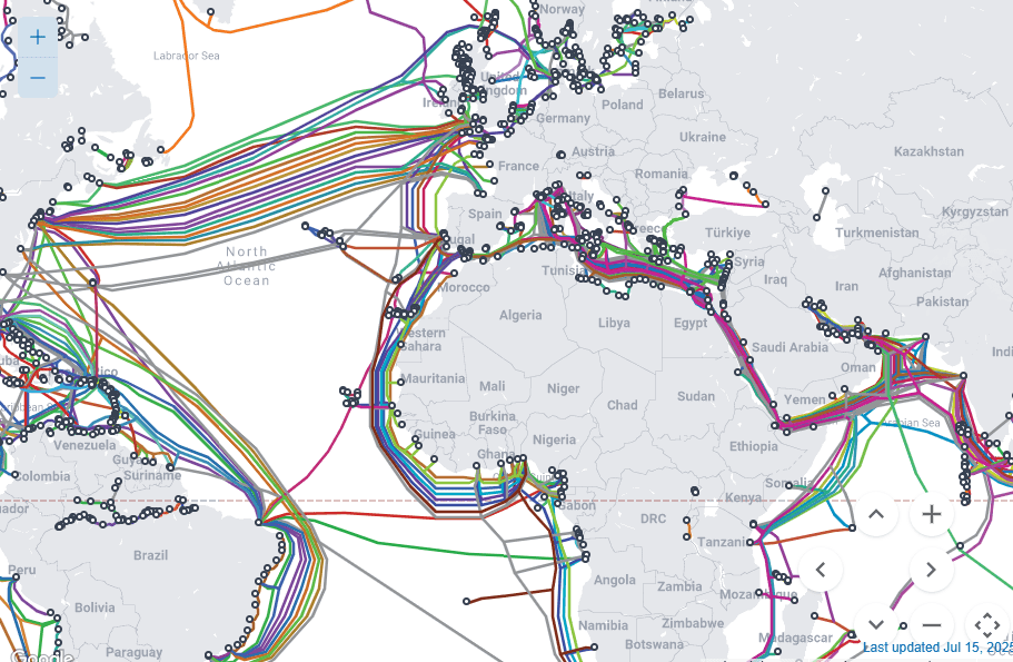 world map submarine cable