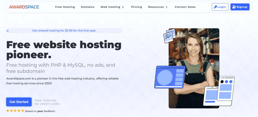 award space hosting service provider