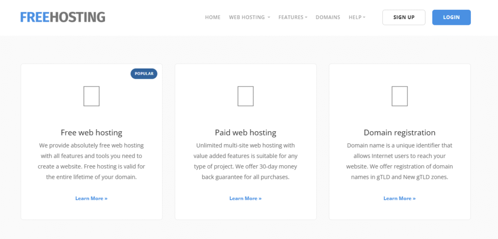 freehosting hosting service provider