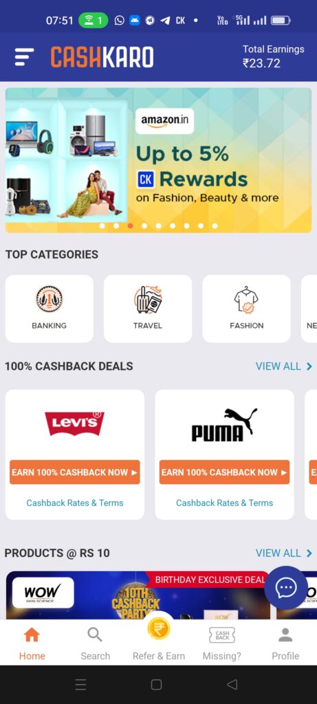 Cashkaro home