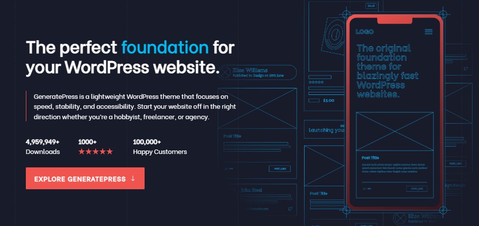 Generatepress homepage