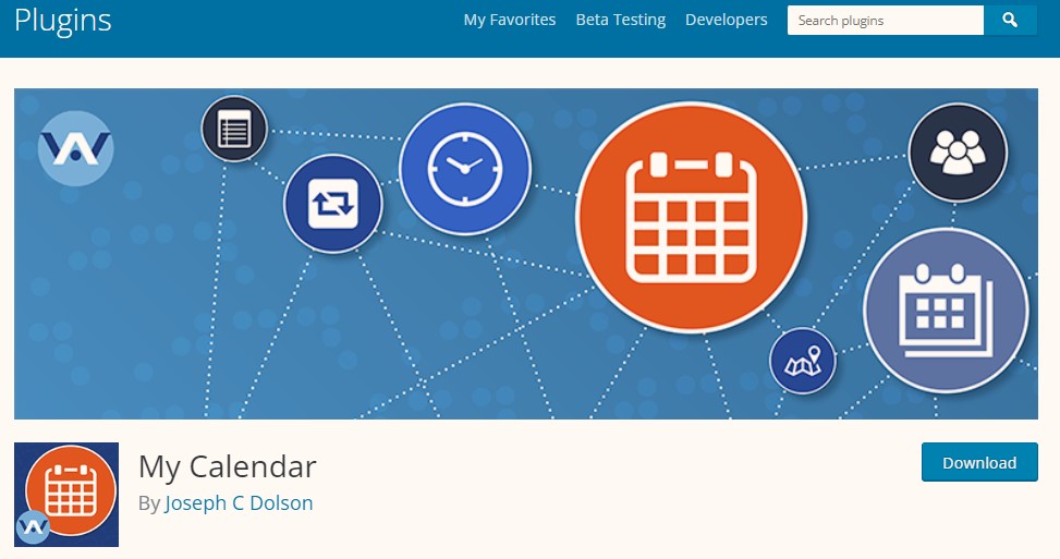 My calendar WordPress plugin