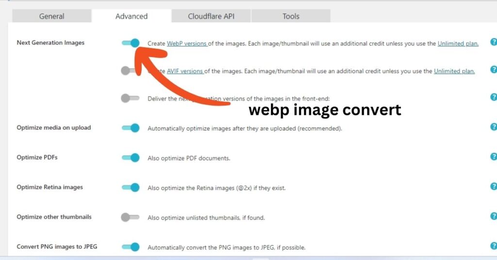 Shortpixel web convert