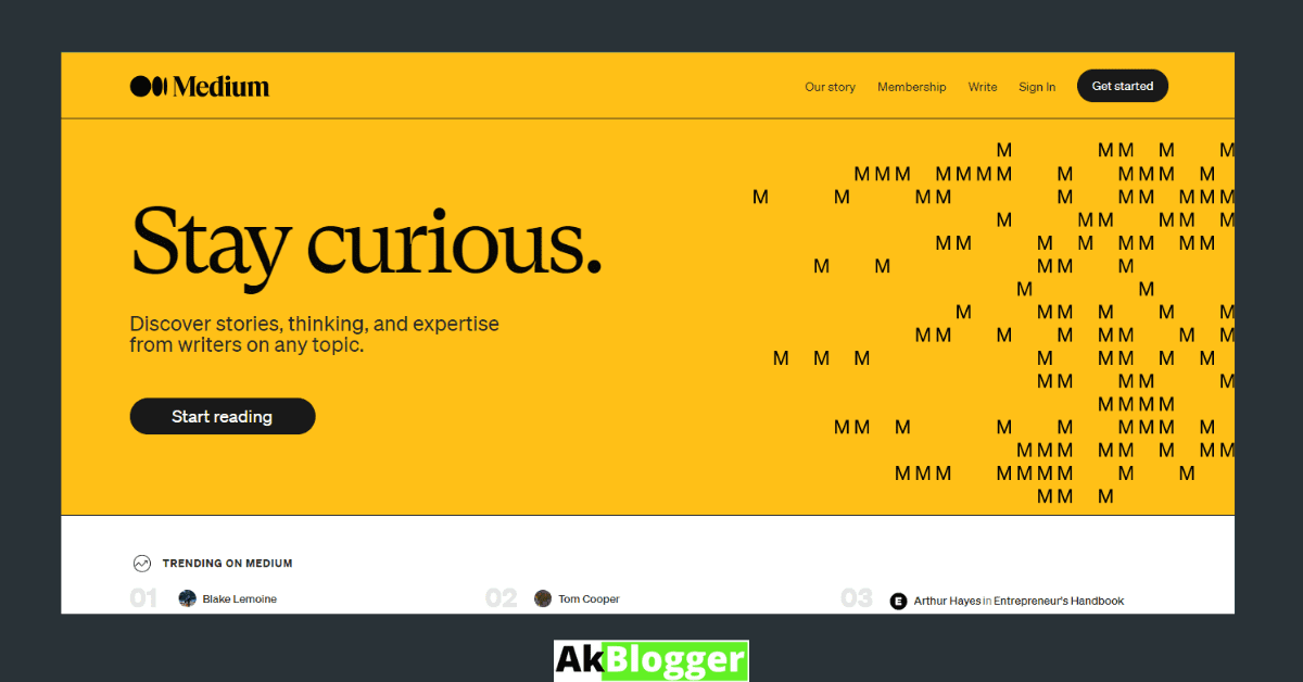 medium homepage