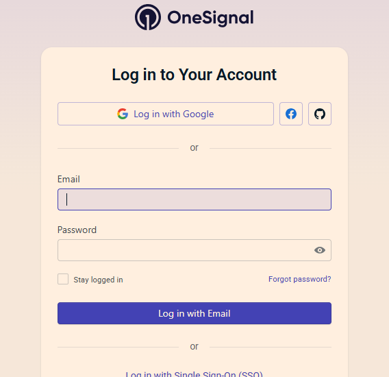onesignal login