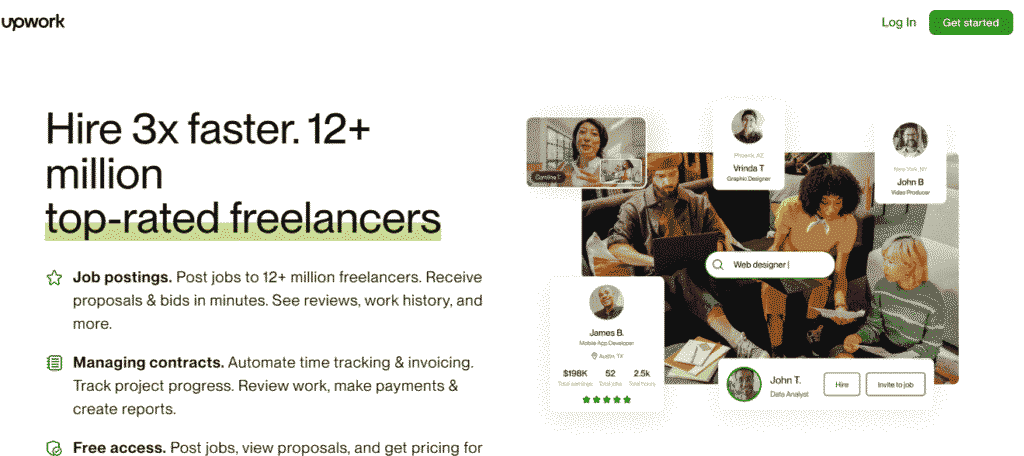 upwork homepage