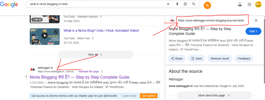 search result url structure example