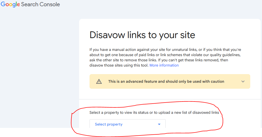 google disavow tool